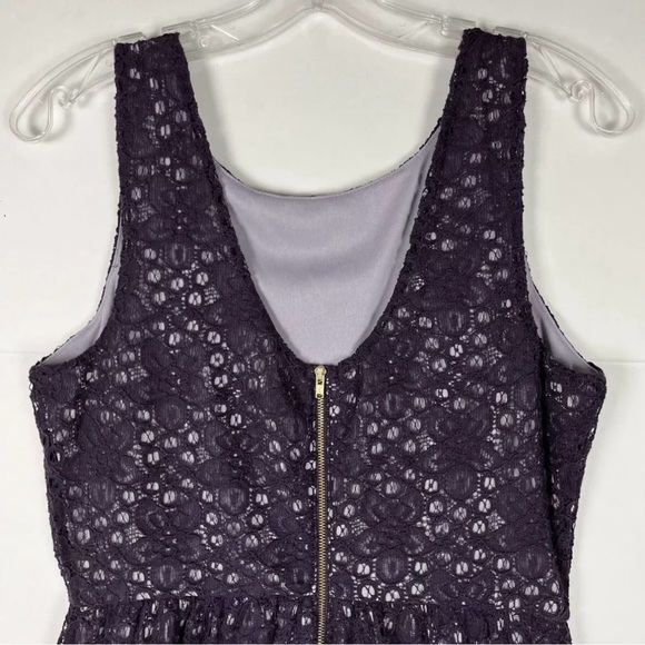 The Limited Lace Dress Womens 6 Purple Floral Sleeveless Mini Casual Party NWT - Picture 6 of 13